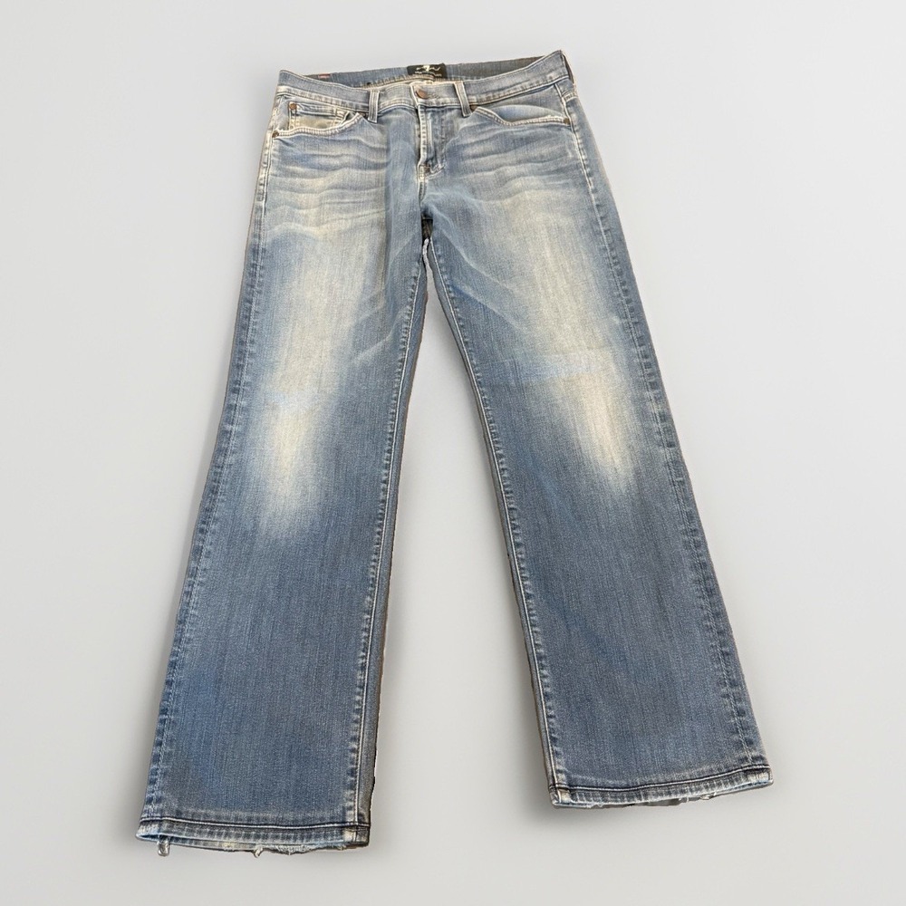 7 For All Mankind Luxe Performance Austyn Jeans Mens 33x30 Blue Faded USA